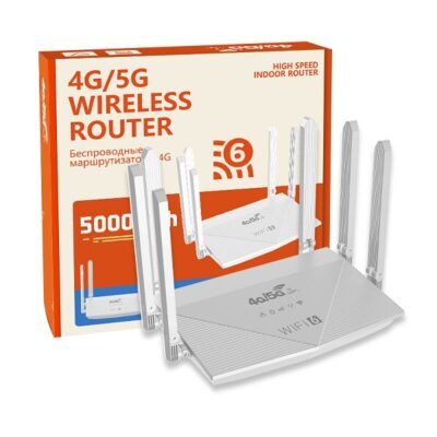 WR900-LTE WiFi6 Router 4G SIM Card 5000mAh Battery 6 Antennas 4 LAN ...