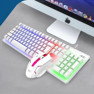 AOC KM100 Luminous Wired Keyboard And Mouse Set - Image 2