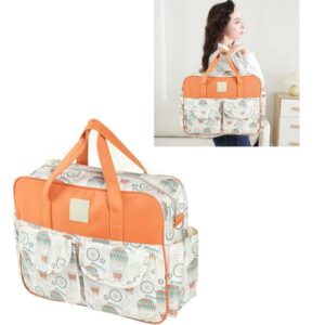 Baby Diaper Messenger Portable Waterproof Mama Bag (Hot Balloon) (UK-6116) - Image 5