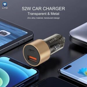 LITO IN-C04 Transparent Metal Car Charger - Image 3