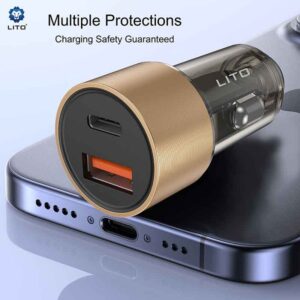 LITO IN-C04 Transparent Metal Car Charger - Image 6