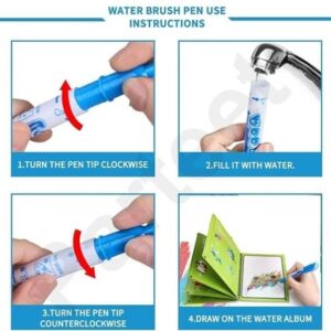 Children's Kids Magic Water Painting Book (Pack of 4 Books) - Image 8