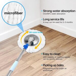 360° Rolling Spin Mop with Stainless Steel Bucket - Image 6