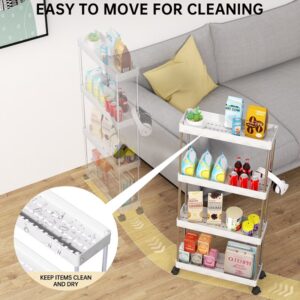 4 Layer Movable Slim Trolley Storage Rack With Wheels - Image 10