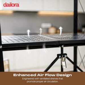 5 Layer Foldable Carbon Steel Rack with Wheels - Image 6