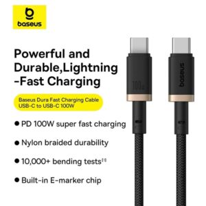Baseus Dura Series 100W Type-C to Type-C Cable - 1 Meter - Image 12