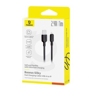Baseus Silky Series USB to Lightning Cable 2.4A - 1 Meter - Image 2