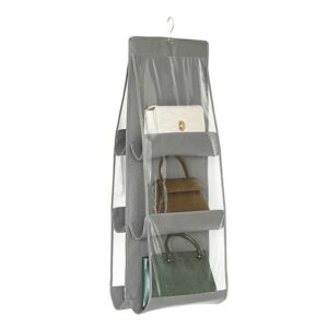 Foldable 6 Pockets Hand Bag Purse Organizer With Hanger