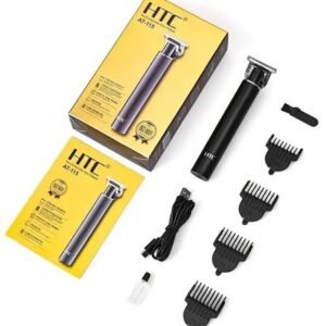HTC AT-115 Fully Metal Body Professional Mens T- Blade Zero Cutting Hair Trimmer - Image 2