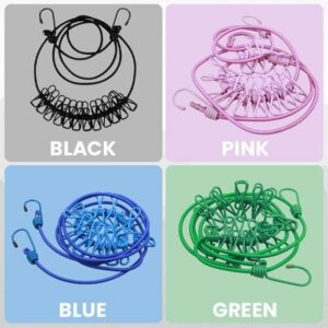 Portable Stretchable Clothesline With Clips Magic Rope - Image 7