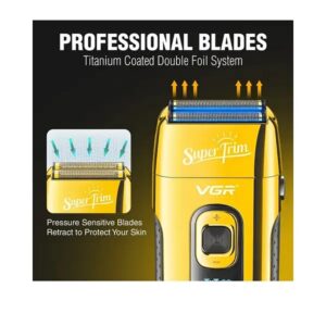 Premium VGR V-332 Professional Saloon Series Shaver For Men Gold - Image 4
