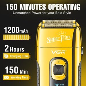 Premium VGR V-332 Professional Saloon Series Shaver For Men Gold - Image 6