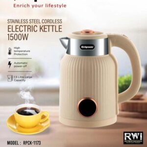 Richpower Premium Stainless Steel Electric Kettle 1.5 Liters - Image 2