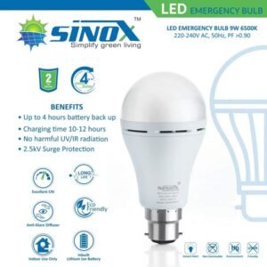 Sinox Rechargeable Inverter Bulb 9W Indian - Image 3
