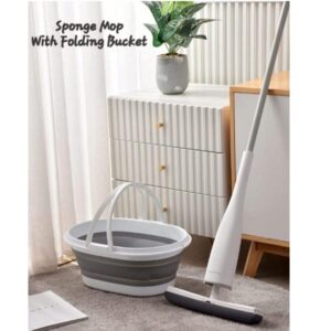 Sponge Mop with Folding Bucket