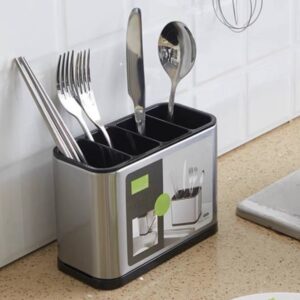 Stainless Steel Cutlery Holder With Drainer - Image 5