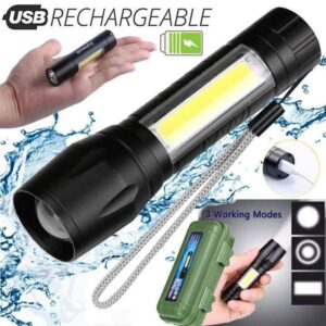 USB Rechargeable Mini LED Torch Flashlight