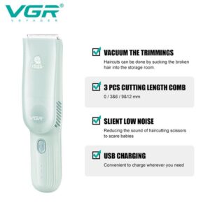 VGR V-150 Professional Baby Children Washable Hair Clipper - Image 4