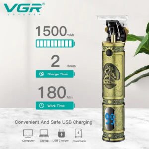 VGR V-228 Premium Rechargeable Vintage Hair Trimmer For Men - Image 2