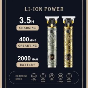 VGR VL-097 Premium Vintage Rechargeable Hair Trimmer - Image 5