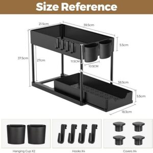 2 Tier Under the Sink Sliding Organizer and Storage - Image 2