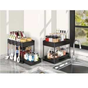 2 Tier Under the Sink Sliding Organizer and Storage - Image 3