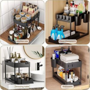 2 Tier Under the Sink Sliding Organizer and Storage - Image 4