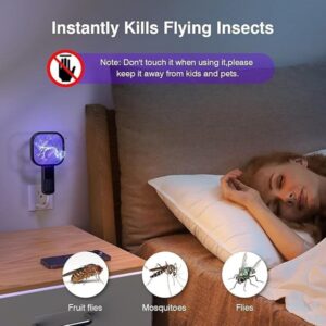 2 in 1 Electric USB Rechargeable Mosquito Swatter Racket with UV Light - Image 5