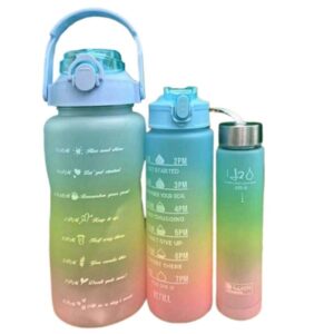 3 in 1 Motivational Water Bottle Set (Pack of 3) 2L l 1.5L l 750ml
