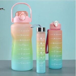 3 in 1 Motivational Water Bottle Set (Pack of 3) 2L l 1.5L l 750ml - Image 3