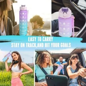 3 in 1 Motivational Water Bottle Set (Pack of 3) 2L l 1.5L l 750ml - Image 4