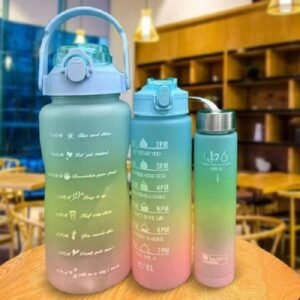 3 in 1 Motivational Water Bottle Set (Pack of 3) 2L l 1.5L l 750ml - Image 5