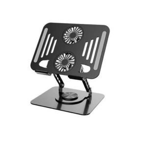 360° Rotating Laptop Stand with Cooling Fan Adjustable Notebook Holder - Image 2