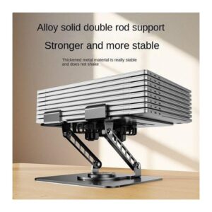 360° Rotating Laptop Stand with Cooling Fan Adjustable Notebook Holder - Image 4