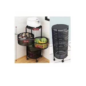4 Tier Round Rotaing Fruit and Vegetables Basket - Image 8