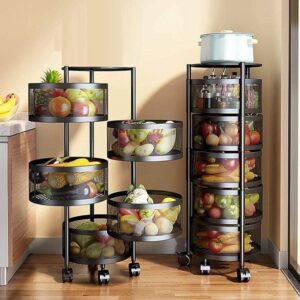 5 tier Round Rotaing Fruits and Vegetables Basket - Image 2