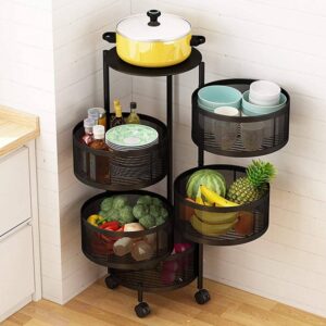 5 tier Round Rotaing Fruits and Vegetables Basket - Image 6