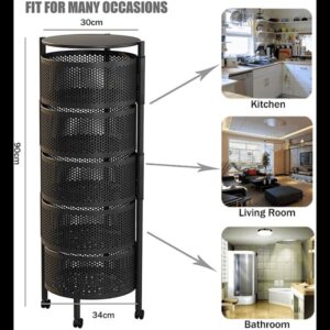5 tier Round Rotaing Fruits and Vegetables Basket - Image 7
