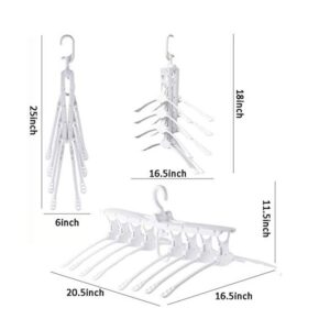 8-in-1 Multi-port Support Circle Clothes Foldable Telescopic Magic Hanger - Image 5