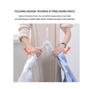 8-in-1 Multi-port Support Circle Clothes Foldable Telescopic Magic Hanger - Image 8