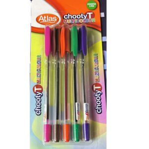 Atlas Chooty Gel Pen Multi Assorted Color (Pack Of 5)