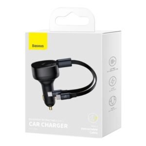 Baseus Enjoyment Retractable 2-in-1 Car Charger C+C 33W - Image 8