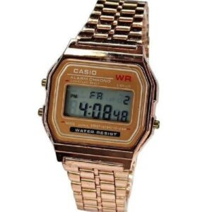 Casio Digital Ladies Chain Watch (Rose Gold) - Image 3