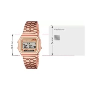 Casio Digital Ladies Chain Watch (Rose Gold) - Image 2