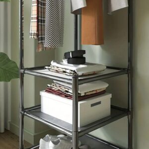 Corner Coat Rack With 2 Shelves - Image 5