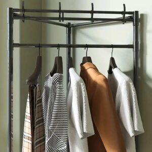 Corner Coat Rack With 2 Shelves - Image 9