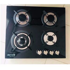 Den-b 4 Burner Black Tempered Glass Cooker Hob - Image 2
