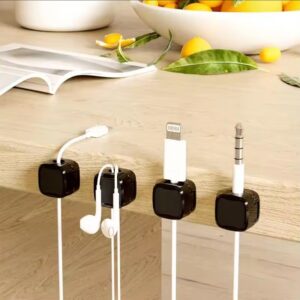 Magnetic Cable Clips Cord Organizer Holder Mobile Data Cable Storage (3 PCS) - Image 2