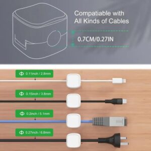 Magnetic Cable Clips Cord Organizer Holder Mobile Data Cable Storage (3 PCS) - Image 8