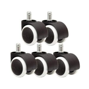 Rolling Office Chair Wheel Fixed Replacement Caster Roller (Set of 5)